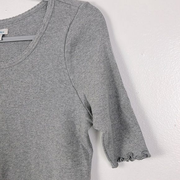 Sundance Women’s XXL Gray Ribbed Stretchy 100% Cotton Top - Picture 5 of 6